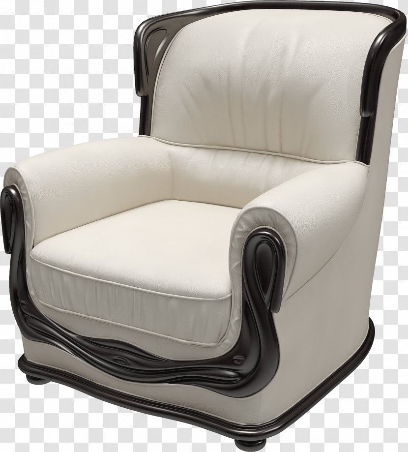 Wing Chair Couch Furniture - White Armchair Image Transparent PNG
