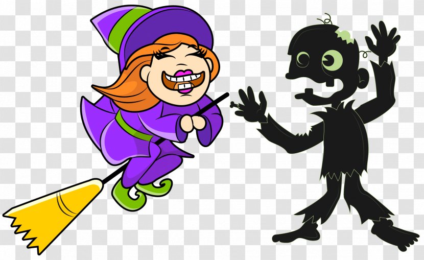 Halloween Party Clip Art - Purple - Monster Witch Of Transparent PNG