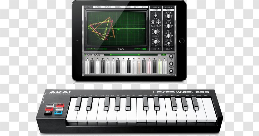 Computer Keyboard Akai Professional LPK25 Electric Piano Digital MIDI Controllers - Analog Synthesizer - Bluetooth Transparent PNG