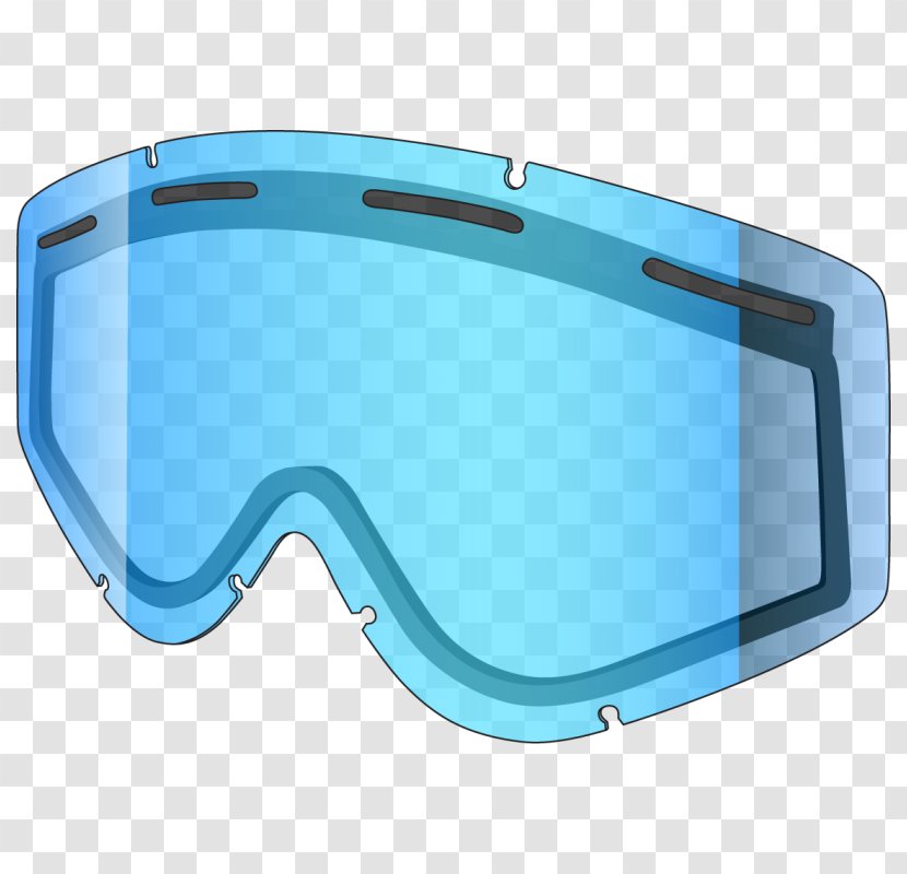Goggles Lens Mask YouTube Glasses - Blue Transparent PNG