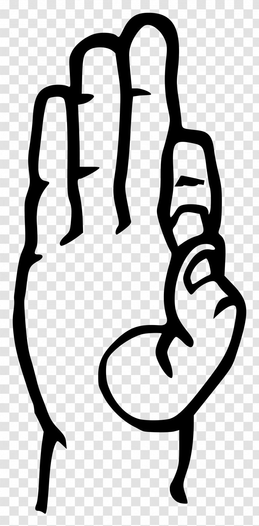 American Sign Language Letter F Transparent PNG