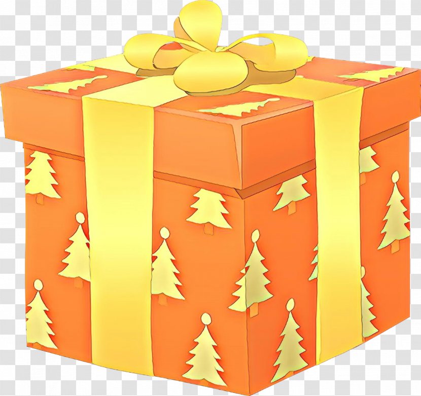 Birthday Gift Box - Orange - Yellow Transparent PNG