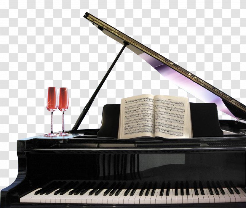 Digital Piano Awesome Electric Musical Instrument - Silhouette Transparent PNG