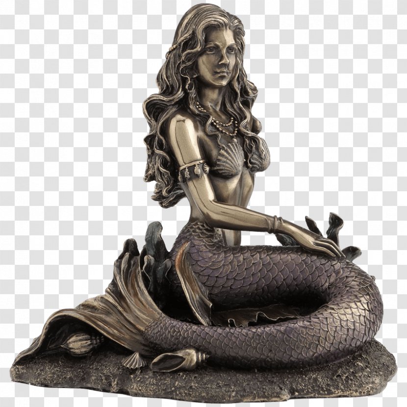 The Little Mermaid Bronze Sculpture Figurine Statue Transparent PNG