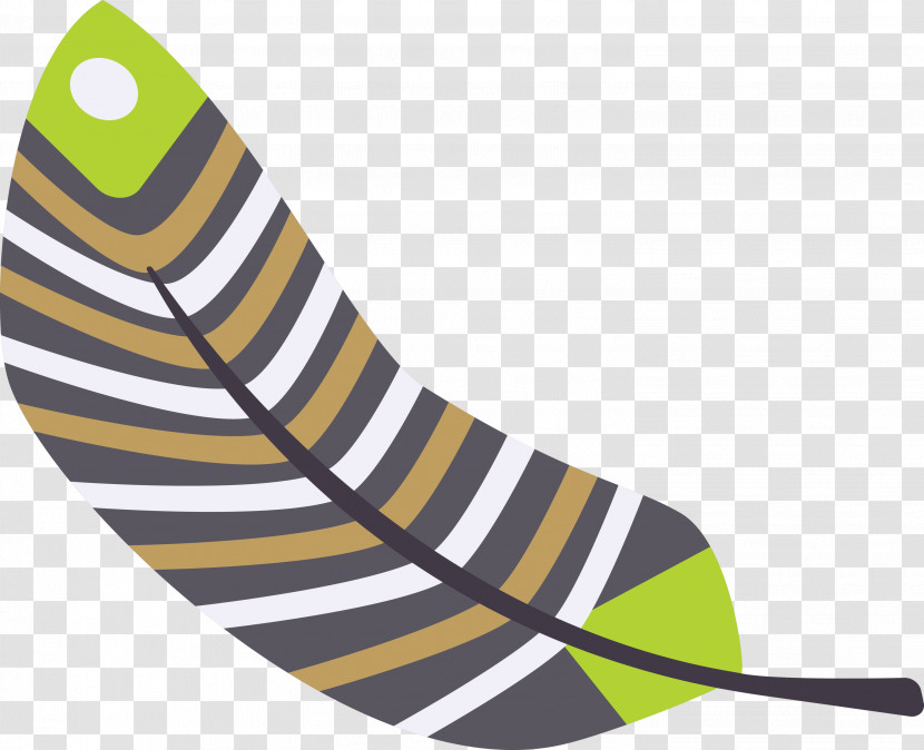 Shoe Yellow Pattern Line Meter Transparent PNG