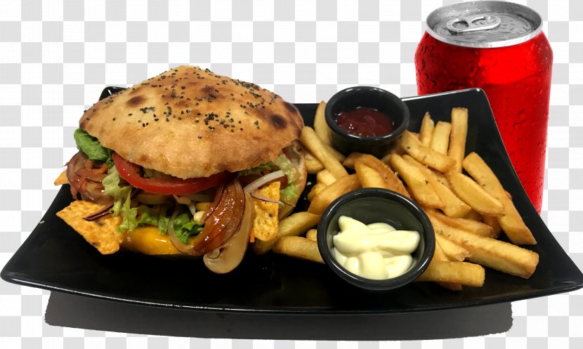 French Fries Hamburger Cheeseburger Vegetarian Cuisine Pizza - Side Dish Transparent PNG