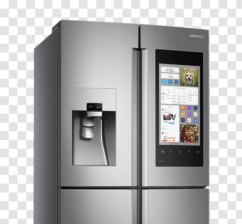 Internet Refrigerator Samsung Home Appliance Auto-defrost - Kitchen - Appliances Transparent PNG