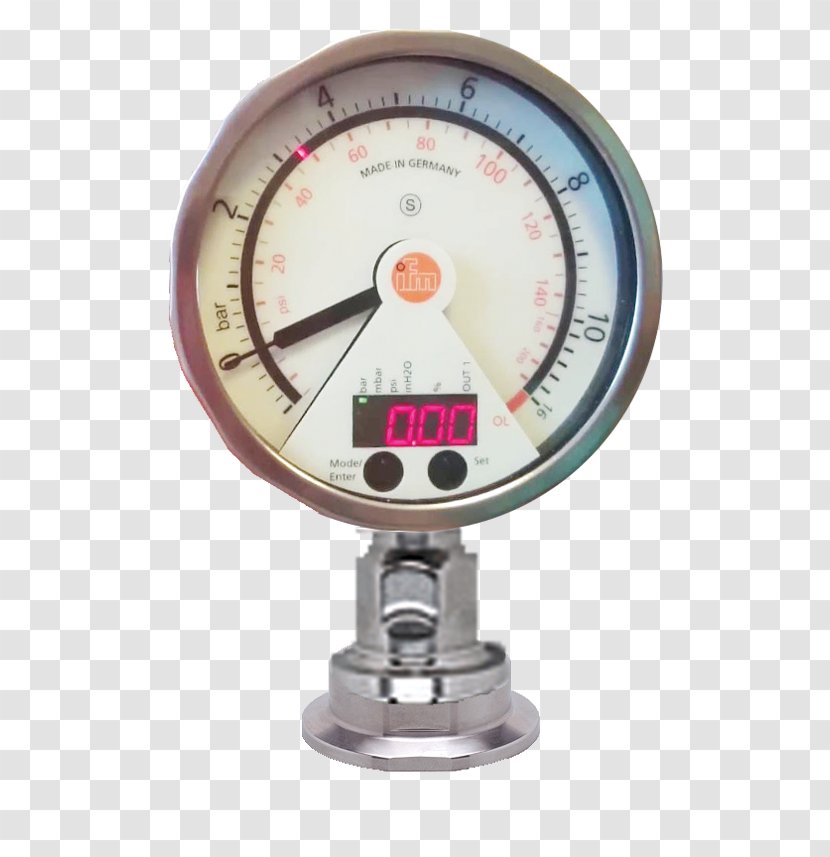 Pressure Sensor Ifm Electronic Tachometer - Measuring Instrument - Alphanumeric Buttons Transparent PNG