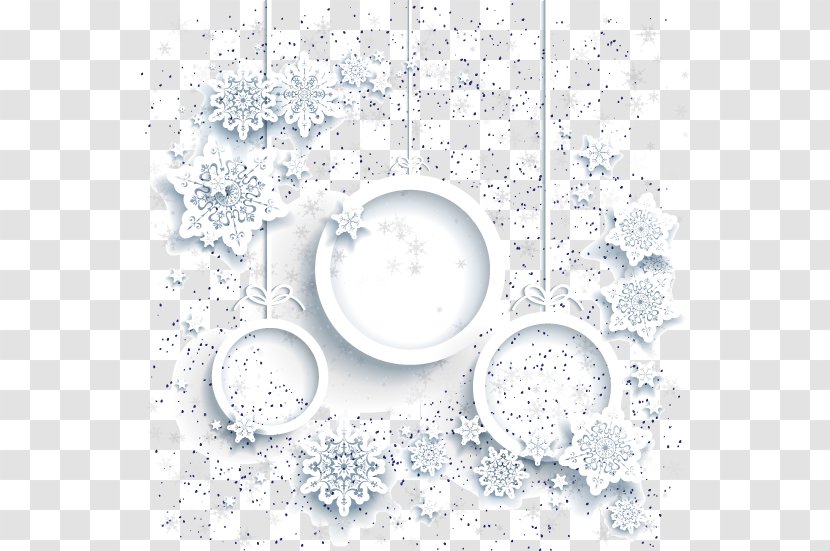 Christmas Card Snowflake White - Product Design - Literary Beautiful Element Transparent PNG