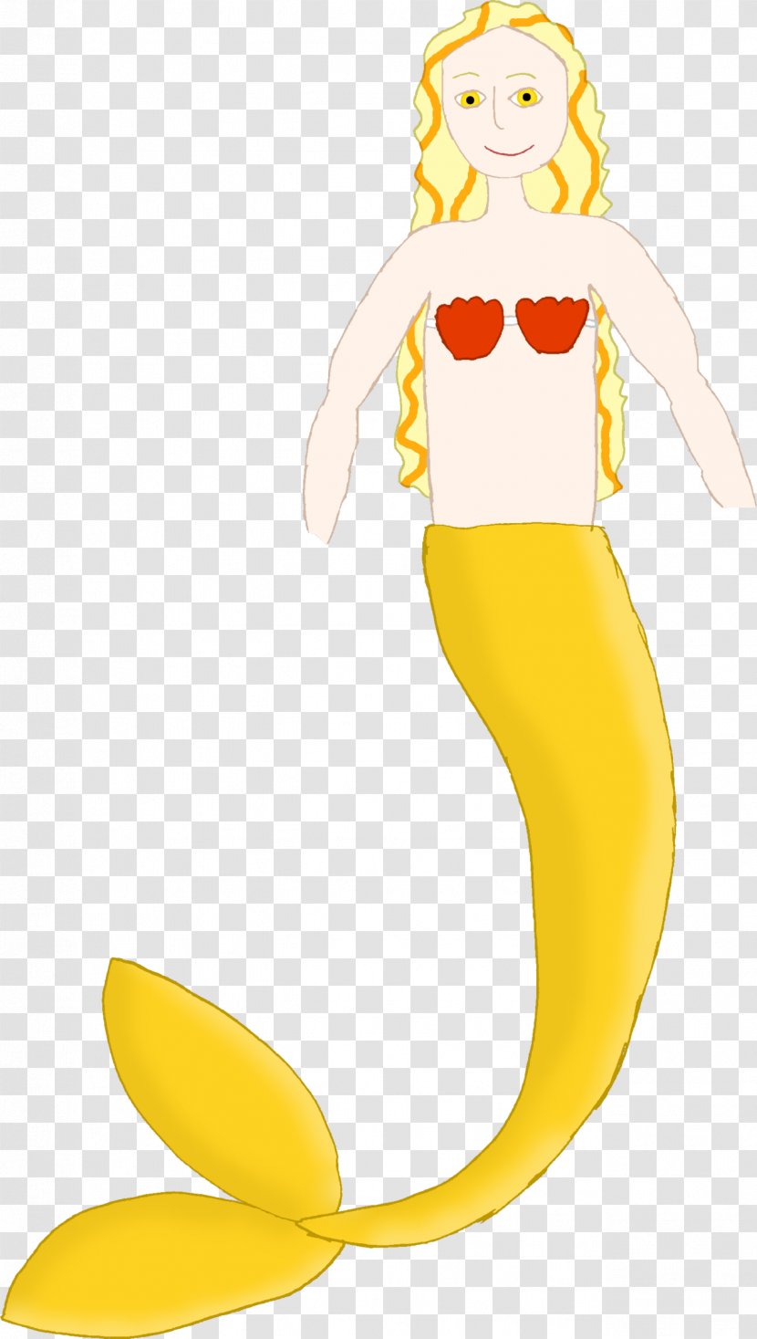 Mermaid Cartoon Tail - Yellow Transparent PNG