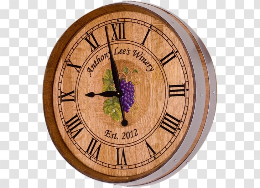 Mantel Clock Wine Alarm Clocks Barrel - Cellar - Cask Transparent PNG