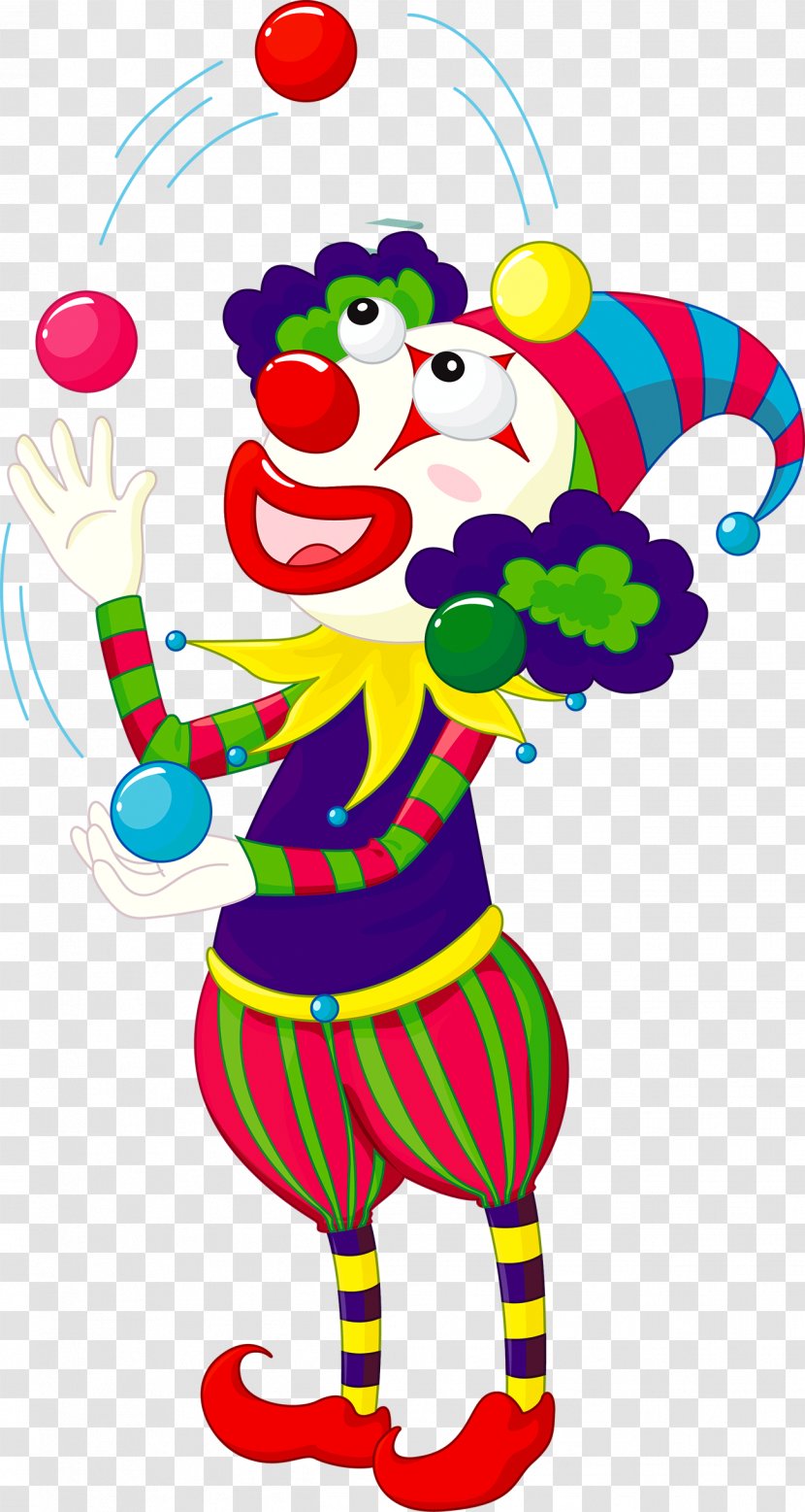 Clown Circus Juggling Illustration Transparent PNG