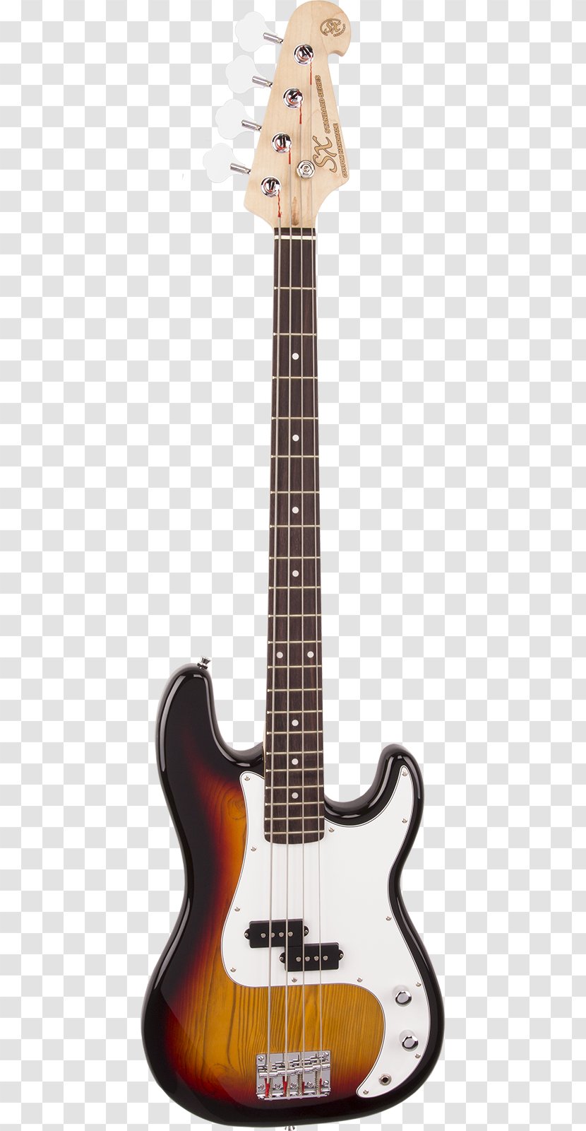 Fender Precision Bass Guitar Musical Instruments Corporation Fingerboard Sunburst - Cartoon Transparent PNG