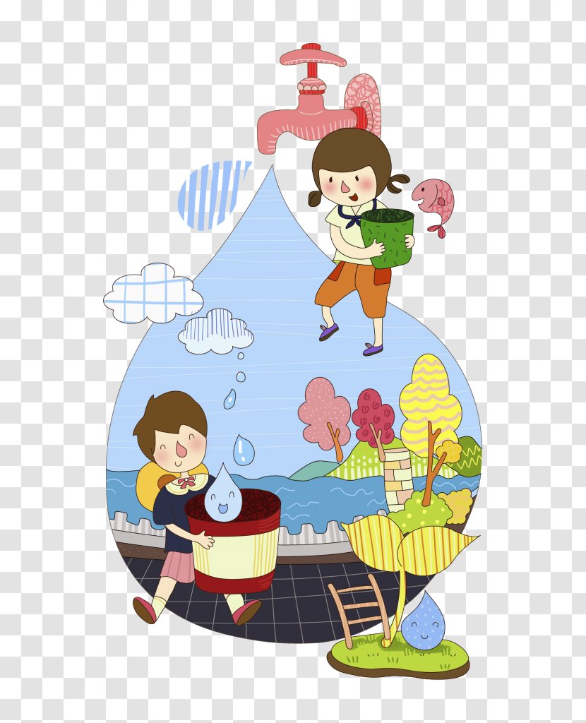 Water Conservation Clip Art Image - Summer Kids Playing Transparent PNG