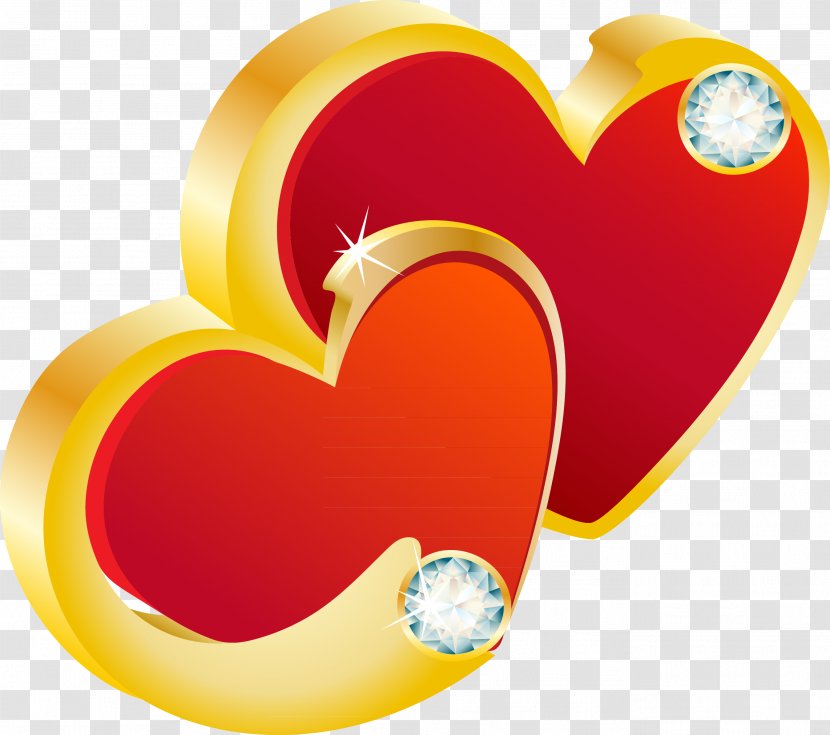 Gold Love Word - Heart Transparent PNG