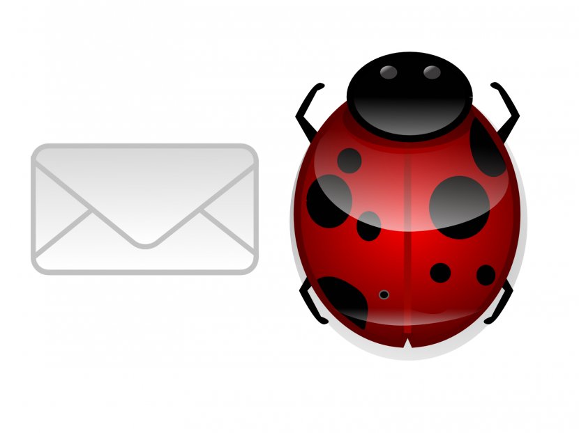 Ladybird Desktop Wallpaper - Red - Ladybug And Mail Icon Transparent PNG