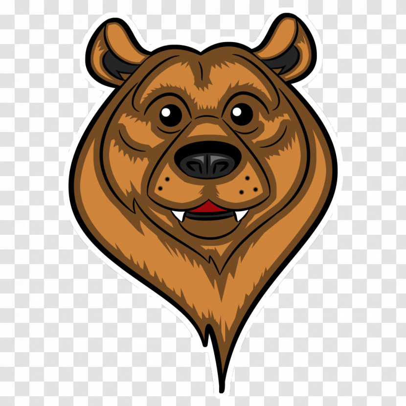 Cartoon Grizzly Bear Brown Bear Bear Dog Transparent PNG