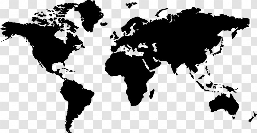 World Map United States - Black Transparent PNG