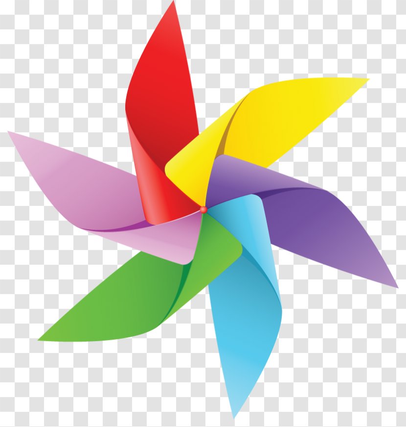 Pinwheel Paper Windmill Colorful Puzzle - Festivals Transparent PNG