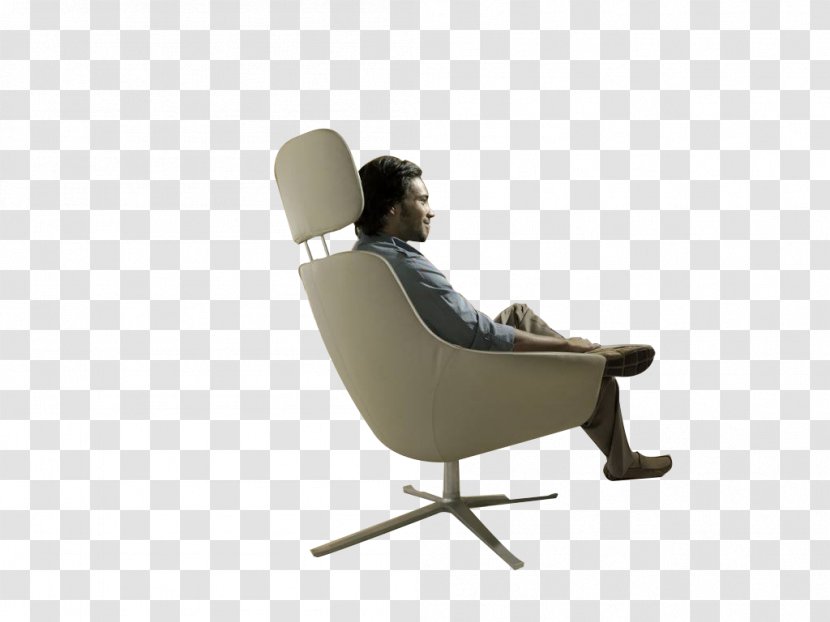 Swivel Chair Couch Sitting - Furniture - The Man On Transparent PNG