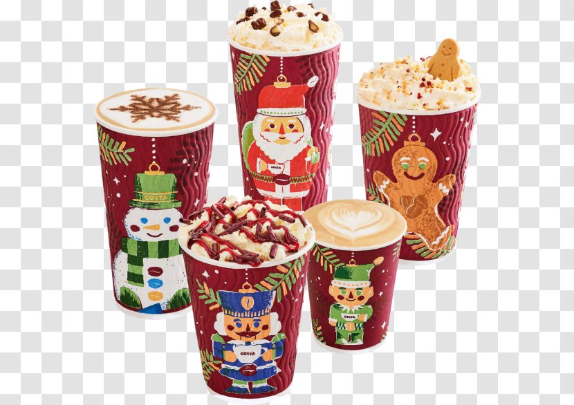Costa Coffee Hot Chocolate Cup Christmas - Food - Takeaway Transparent PNG