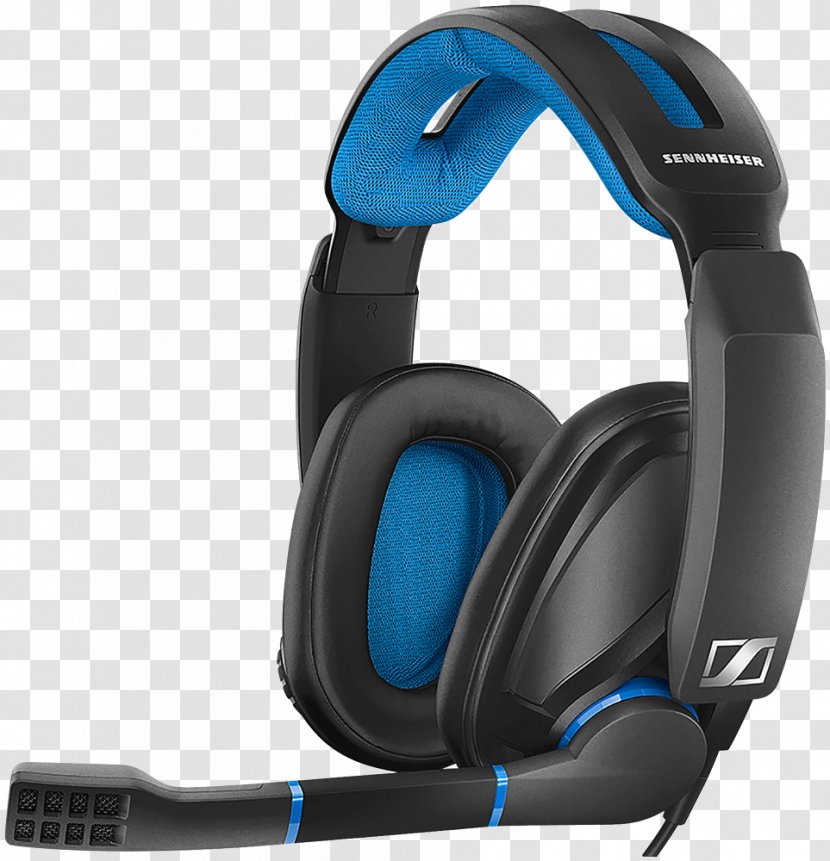 Sennheiser GSP 350 300 Series Headphones 600 Professional Gaming Headset - Electric Blue Transparent PNG