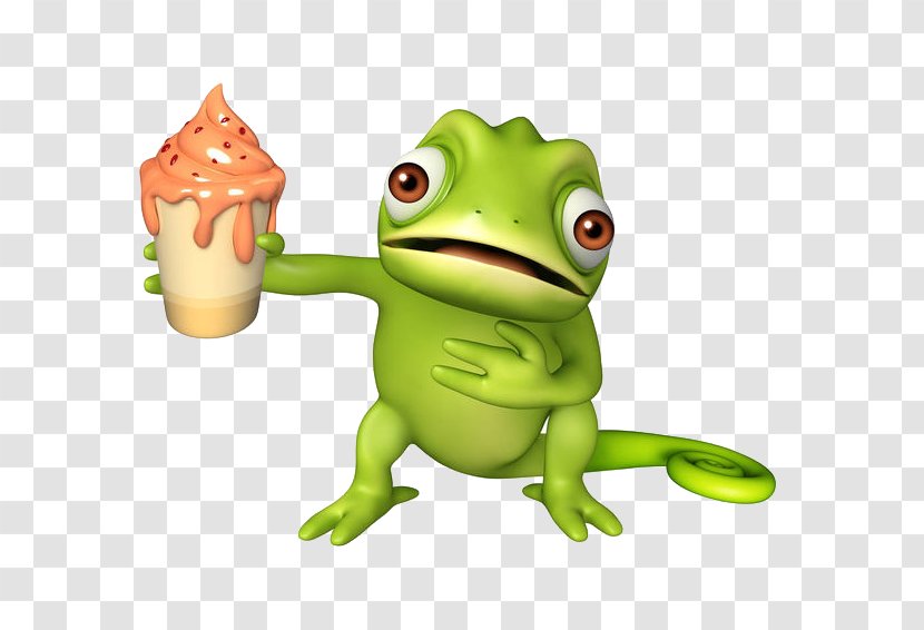 Ice Cream Cartoon Photography Illustration - The Frog Takes Transparent PNG