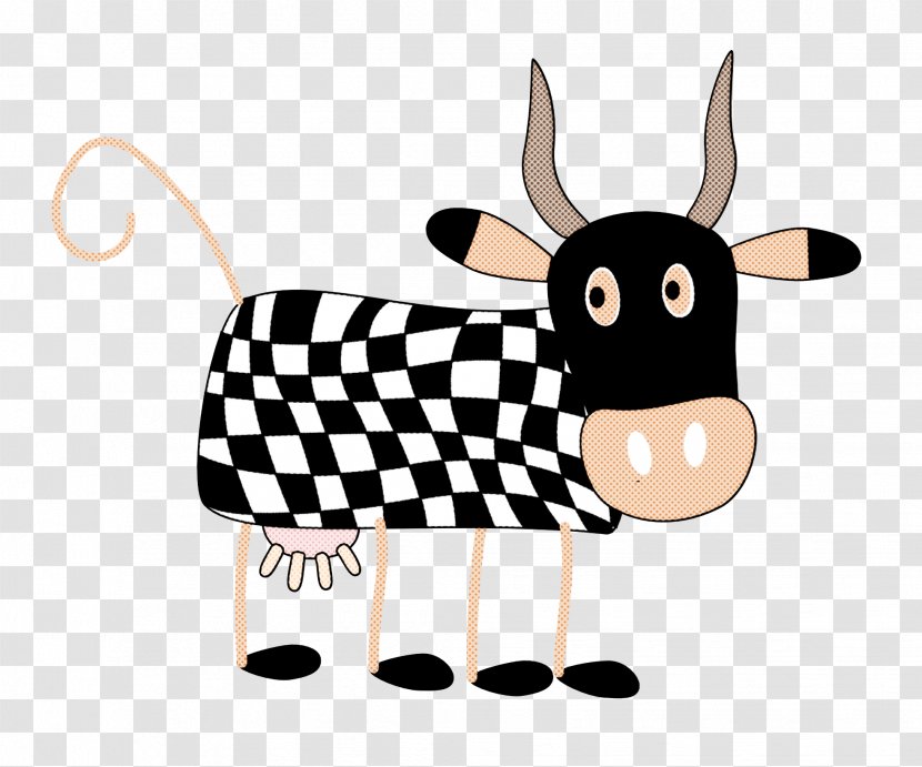 Cartoon Bovine Pattern Cow-goat Family Fawn - Cowgoat Transparent PNG