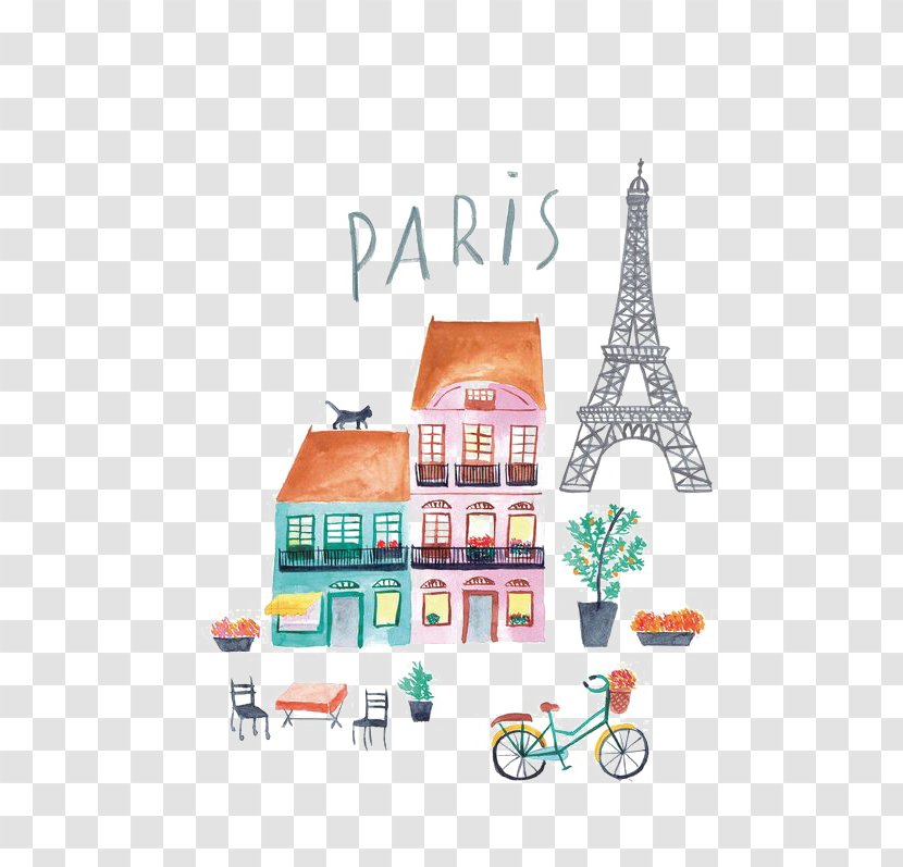 Eiffel Tower Drawing Illustration - Clothing - Paris Transparent PNG