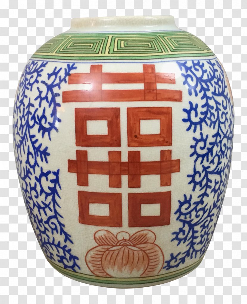 Vase Ceramic Blue And White Pottery Porcelain - Artifact Transparent PNG