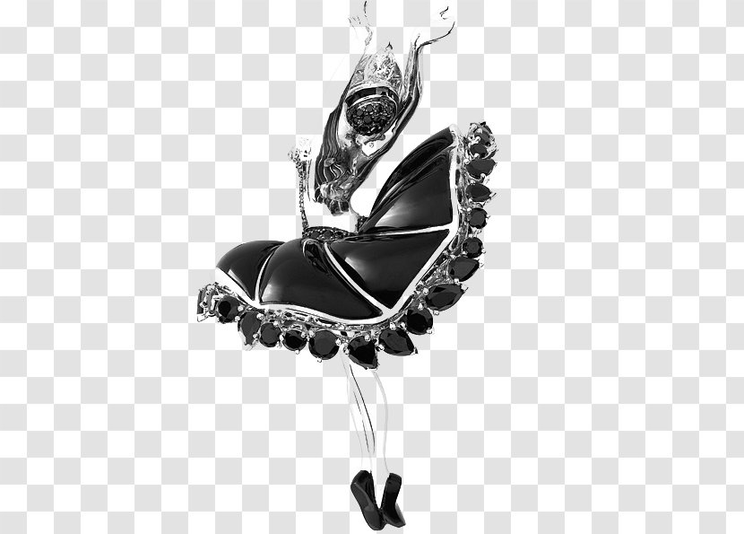 Ballet Dancer Van Cleef & Arpels Jewellery Gemstone - Silhouette - Black Swan Transparent PNG