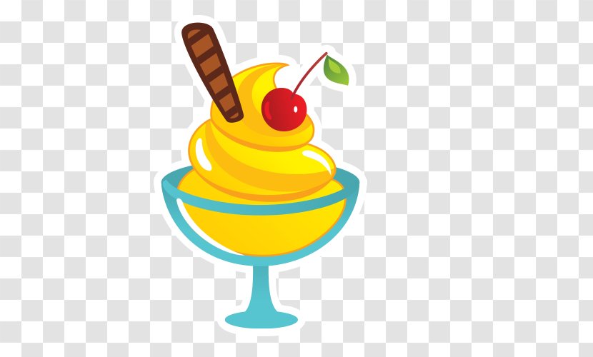 Cocktail Garnish Yellow Clip Art - Ice Cream Transparent PNG