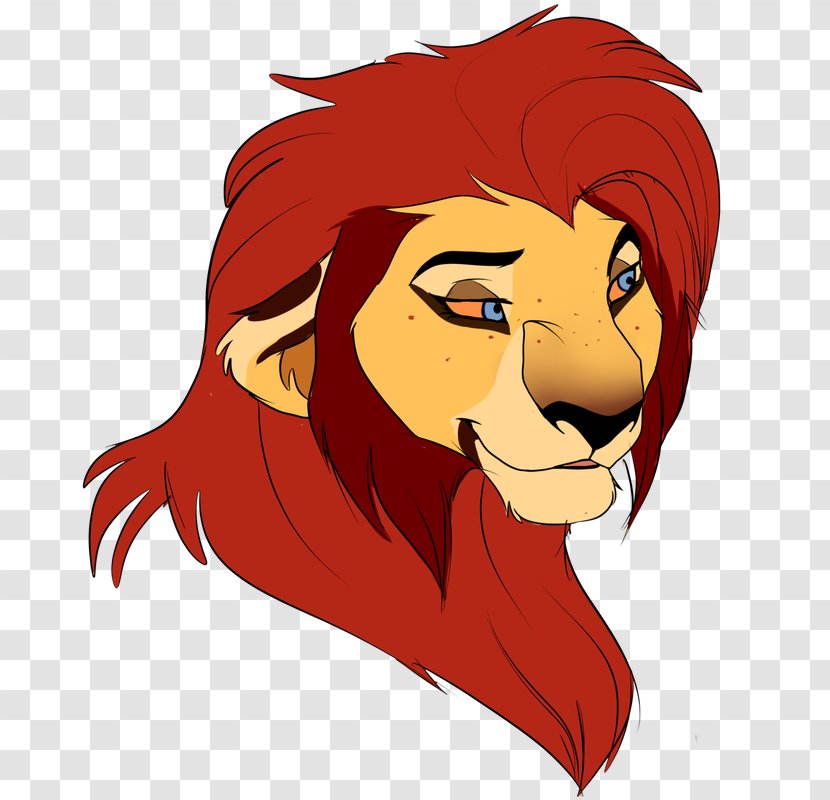 Lion Illustration Clip Art Red Hair - Flower - Pride Of Lions Transparent PNG