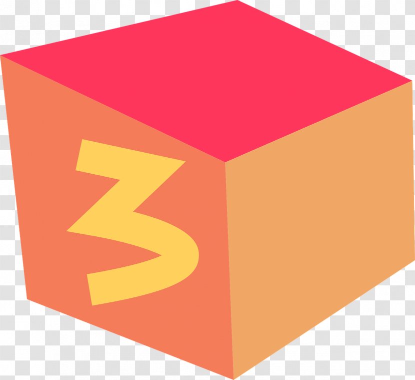Cube Pixel - Orange - Decorative Transparent PNG