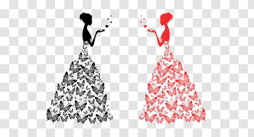T-shirt Wedding Dress Bride Clip Art - Brand - Butterfly Transparent PNG