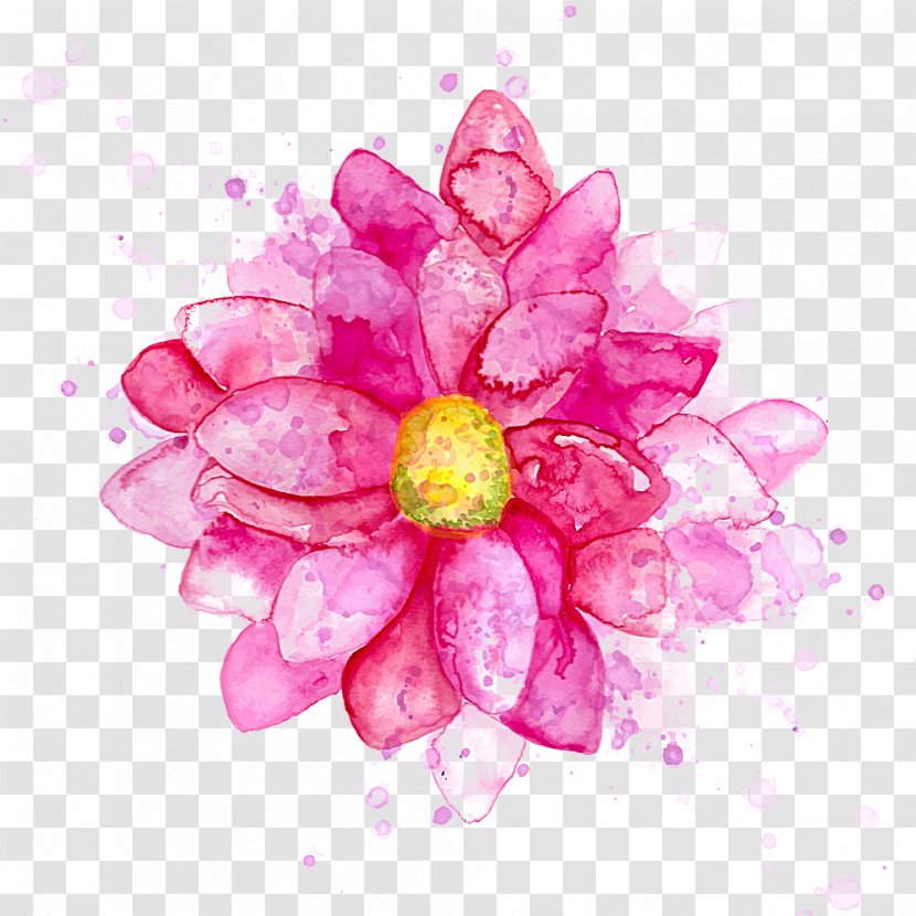 Flower Watercolor Painting Drawing - Floristry - Water-color Ink Flowers Transparent PNG