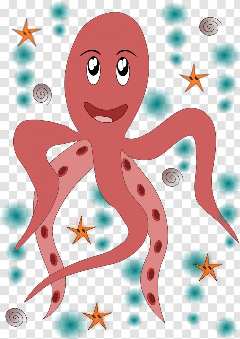 Octopus Squid Clip Art - Watercolor - Silhouette Transparent PNG
