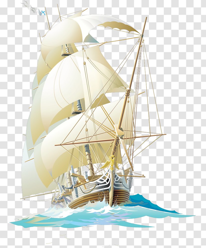 Image Clip Art Psd Classroom - Schooner - Cartoon Pirate Ship Transparent PNG