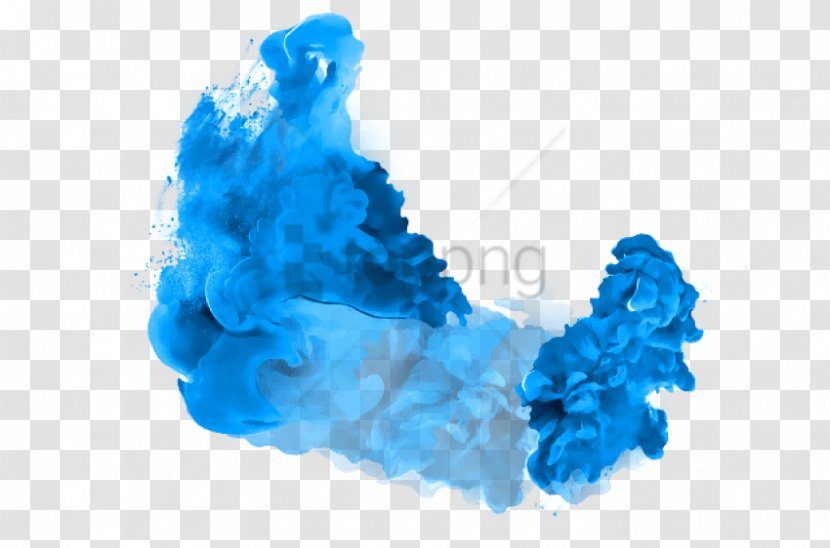 Smoke Bomb - Cloud Electric Blue Transparent PNG