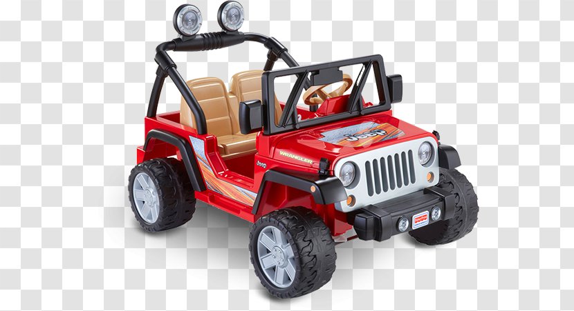 Power Wheels Jeep Wrangler Lava Red Black Disney Frozen - Toy Transparent PNG