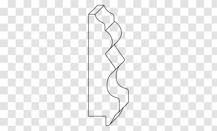 White Line Art Point Finger - Monochrome - Angle Transparent PNG