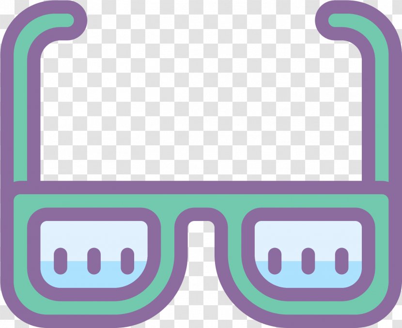 Cartoon Sunglasses - Glasses - Purple Metro Transparent PNG