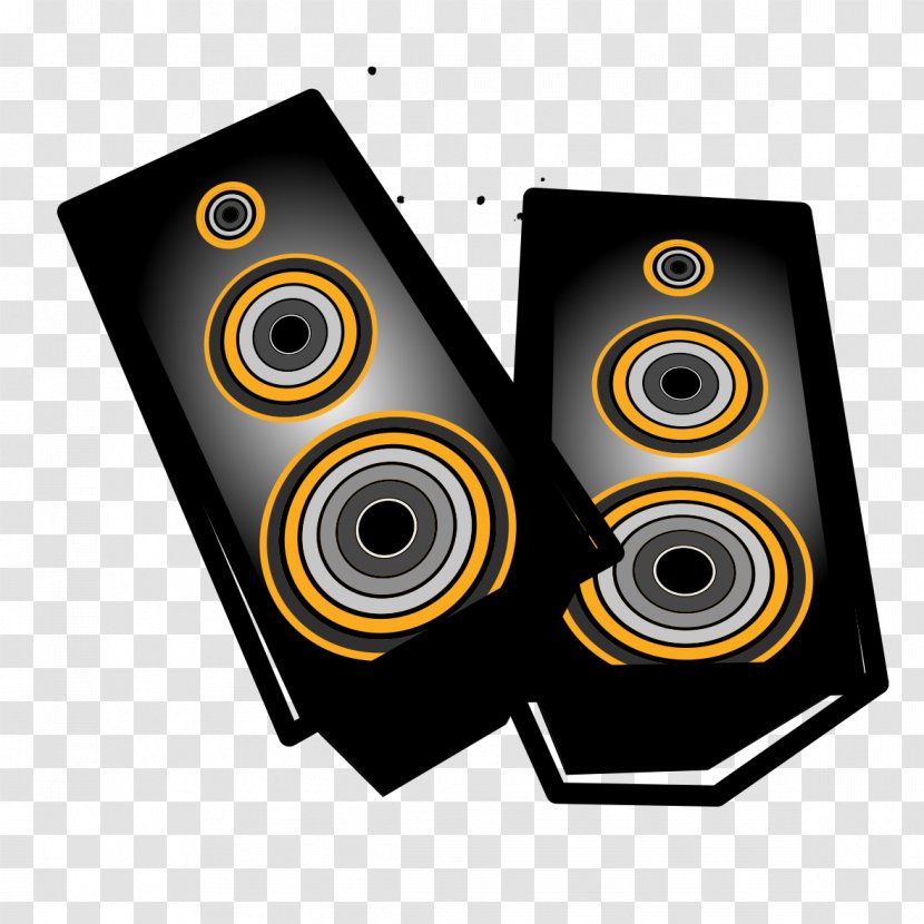 Loudspeaker Computer Speakers Stereophonic Sound - Silhouette - Black Stereo Transparent PNG