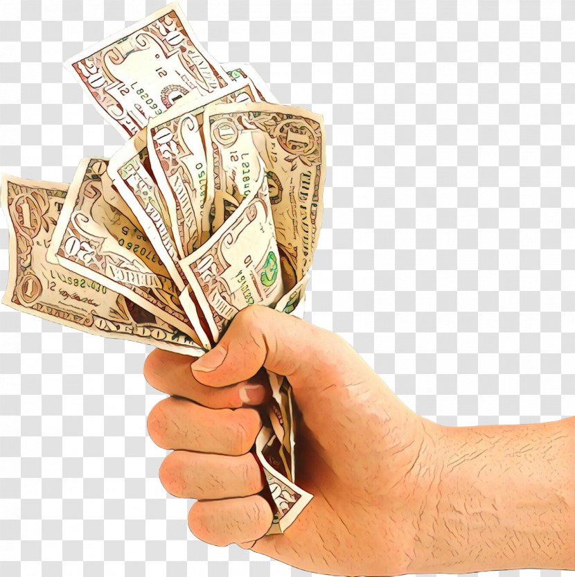 Money Cash Currency Dollar Saving - Handling - Paper Finger Transparent PNG