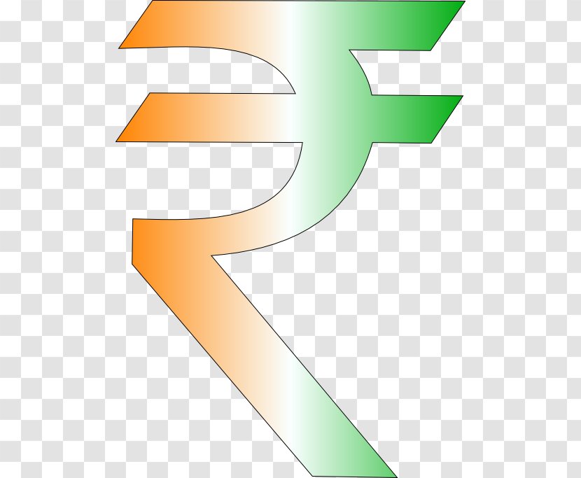 Indian Rupee Sign Clip Art Currency Symbol - Area - India Transparent PNG