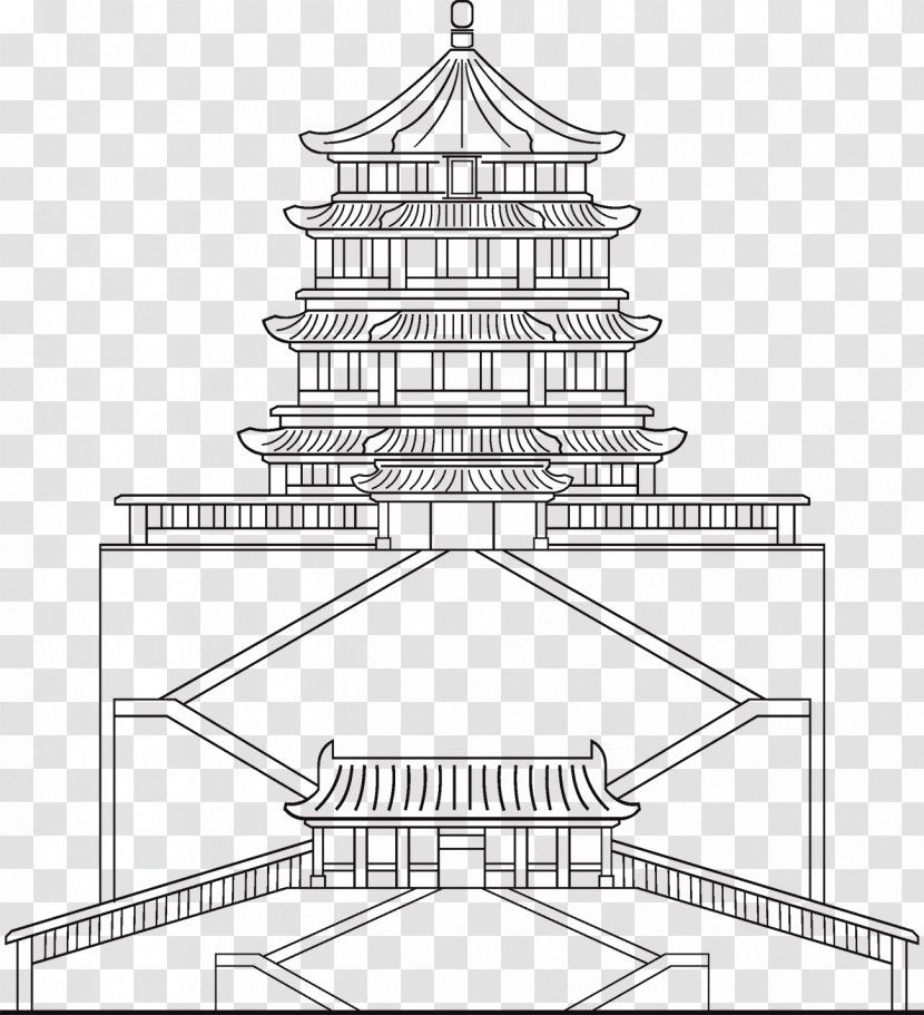 Palace Of Heavenly Purity Forbidden City Architecture - Facade - Linear Transparent PNG