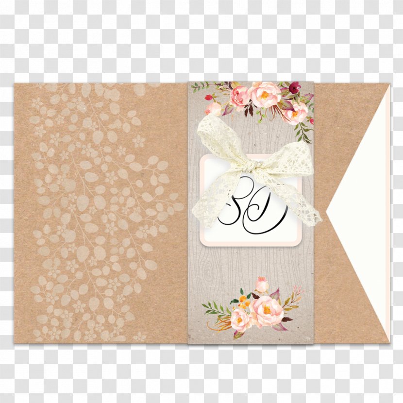 Wedding Invitation Convite Paper Flower - Cartoon - Rustic Card Transparent PNG
