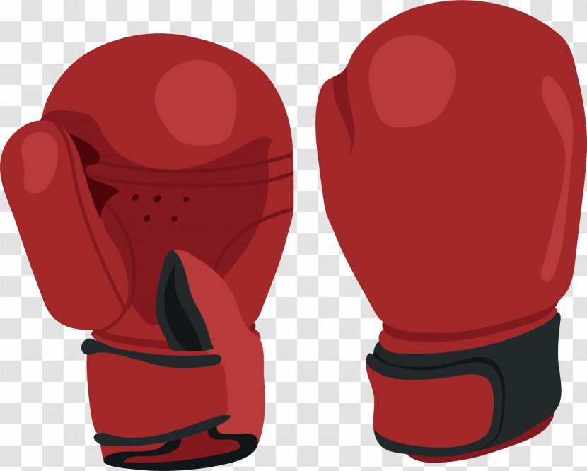 Boxing Glove - Equipment - Red Gloves Transparent PNG