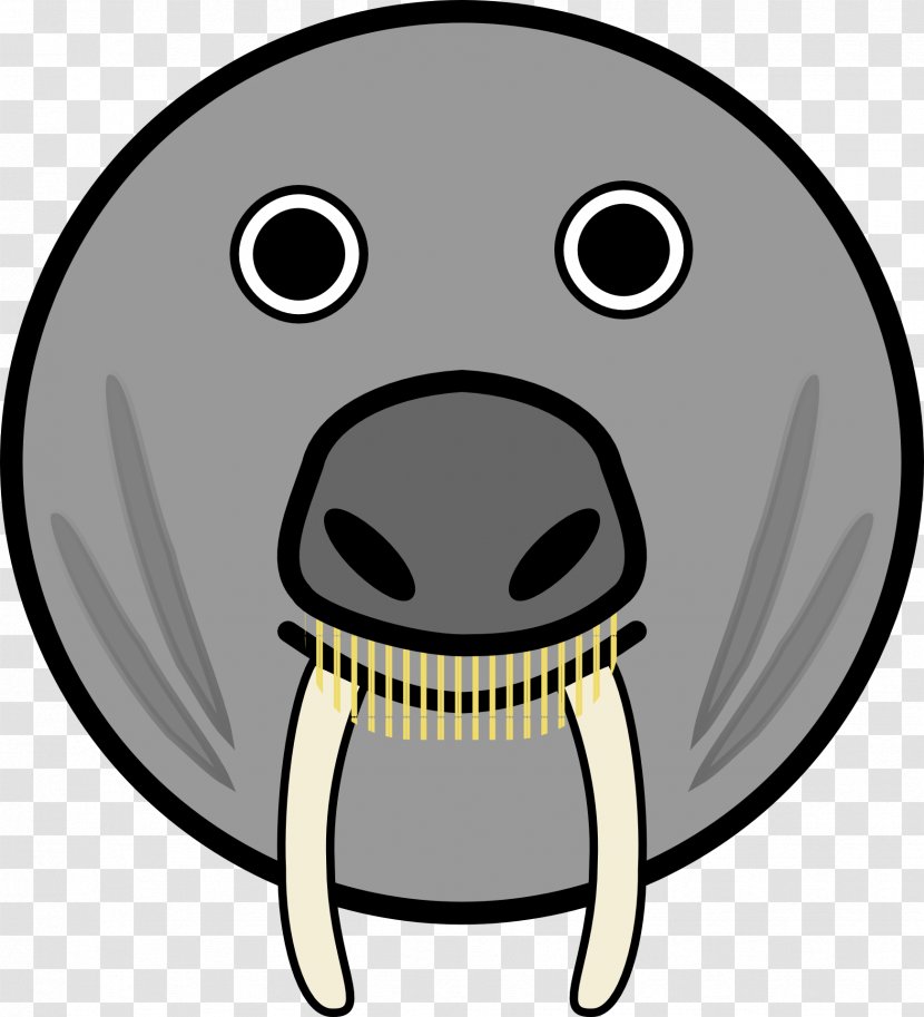 Funny Animal Cartoon Face Clip Art - Head - Round Transparent PNG