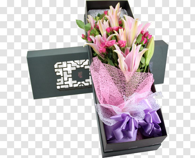 Floral Design Lilium Pink Flower - Lily Floating Material Transparent PNG